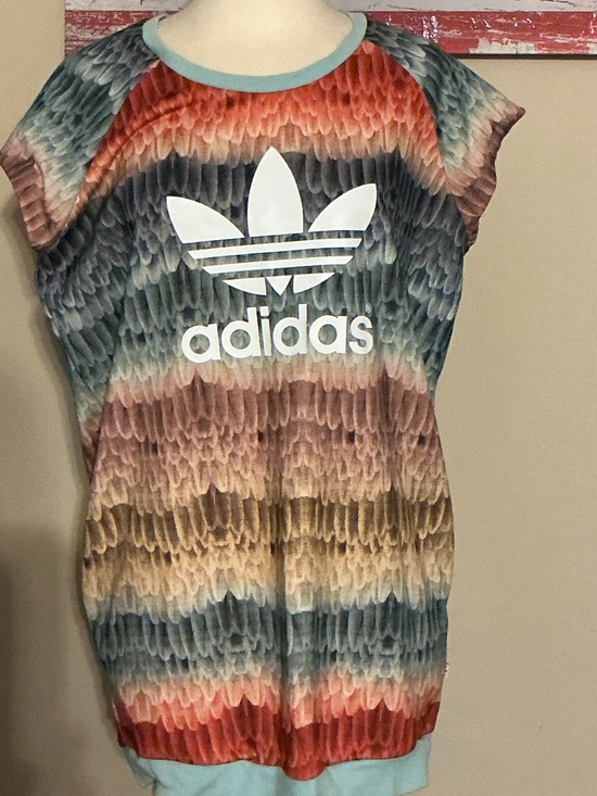 adidas Dresses & Skirts - adidas Blue Trefoil Tag Crewneck dress S